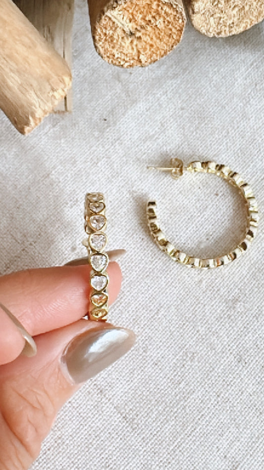 Queen of Hearts Hoop Earrings