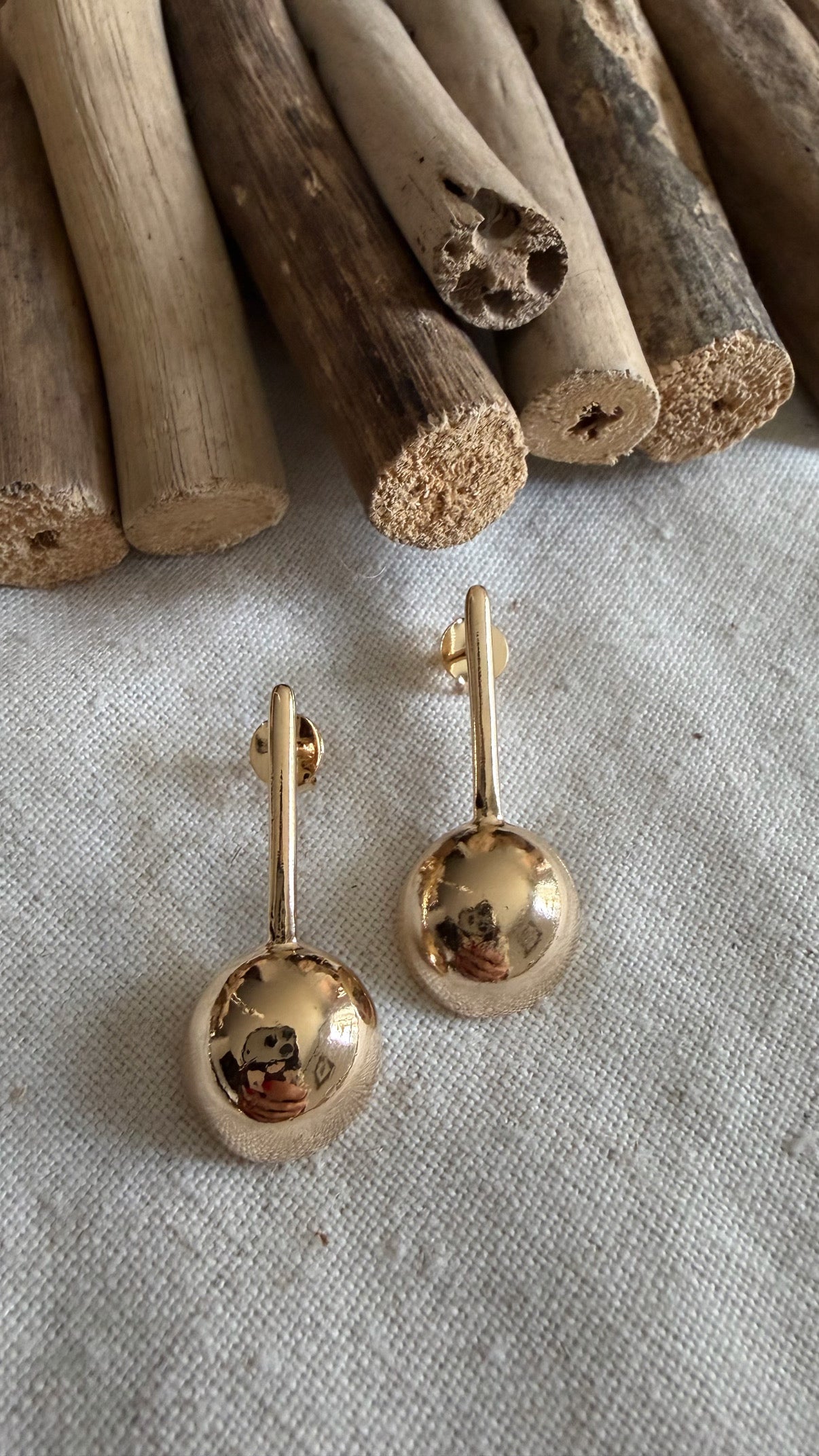 Dome Drop Earrings