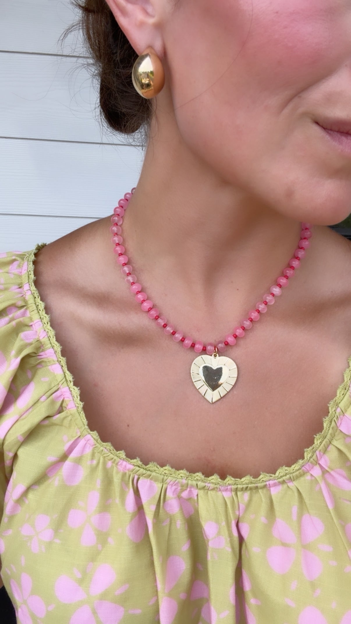 Pink Hearts Necklace