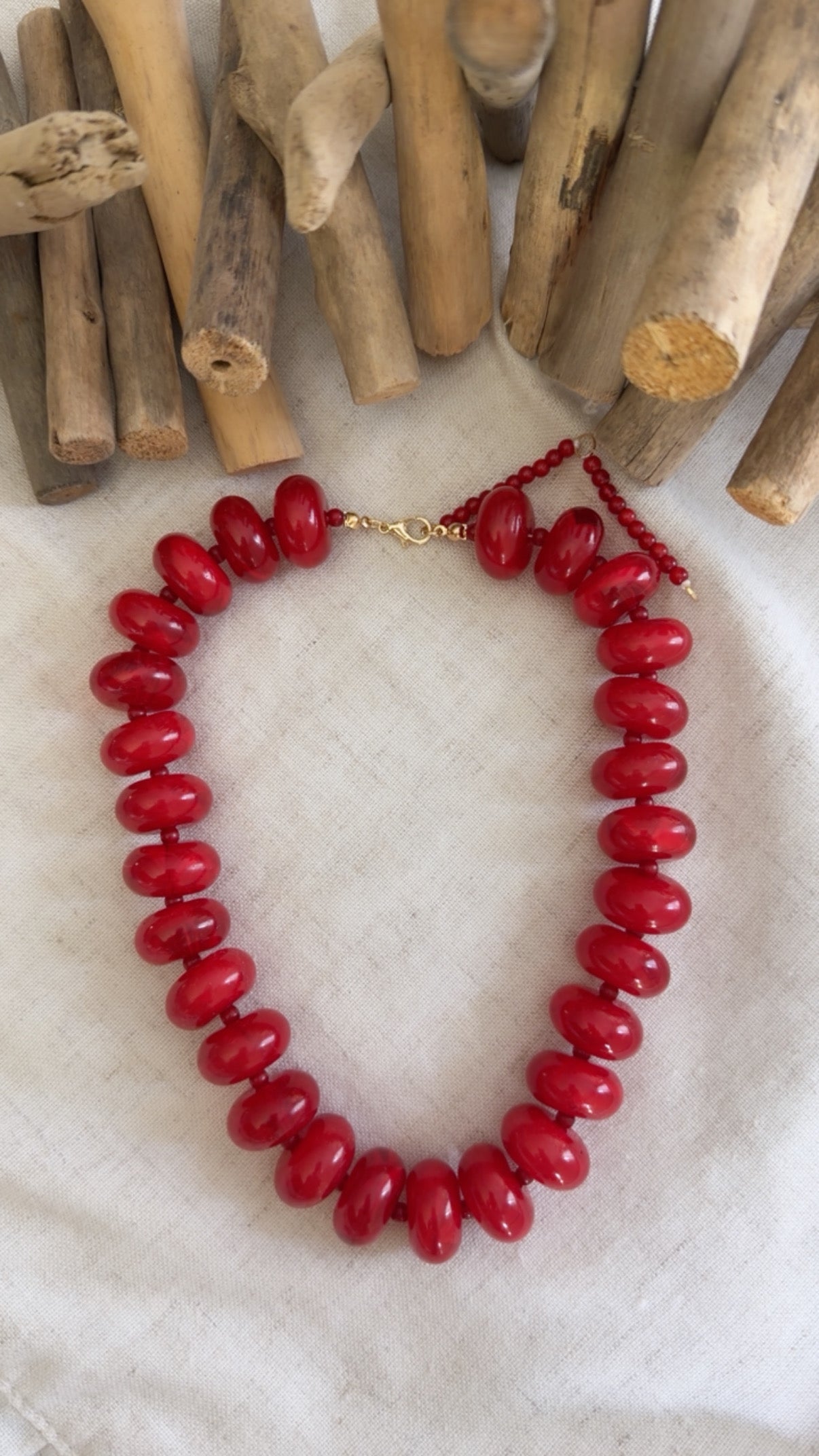 Celine - Cherry Red - Necklace
