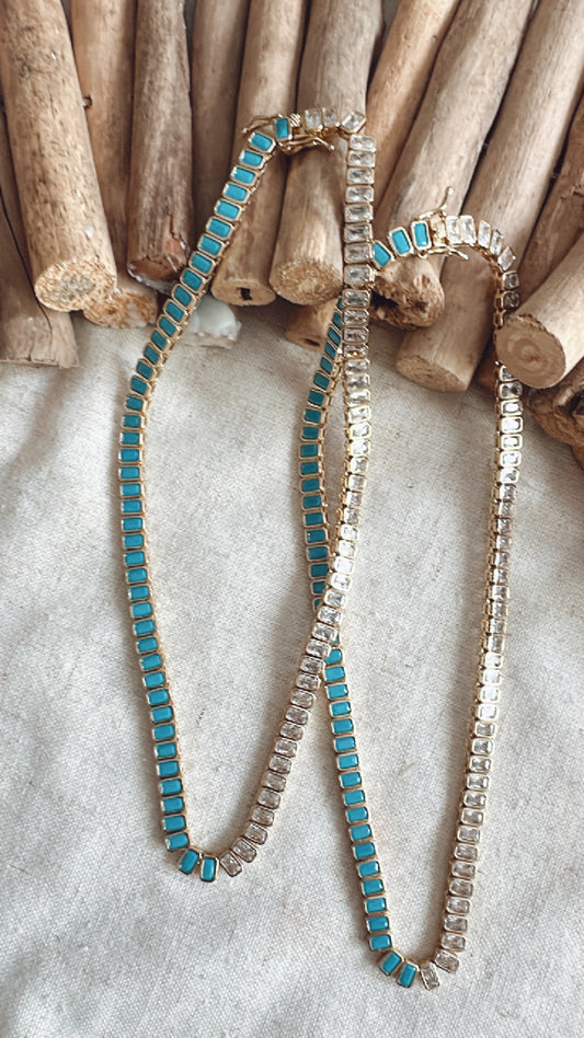 Turquoise Tennis Necklace