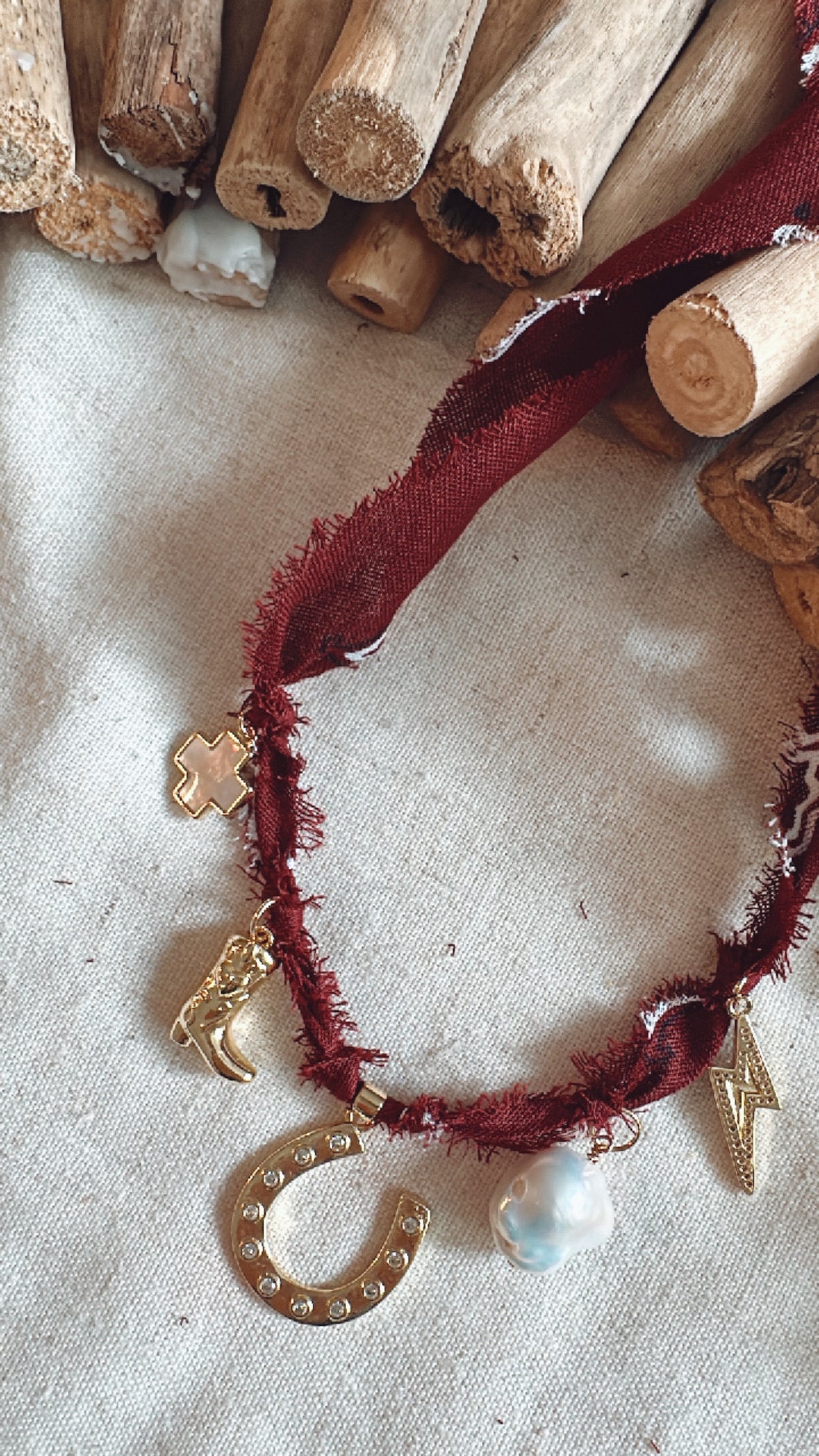 Bandana Charm Necklace