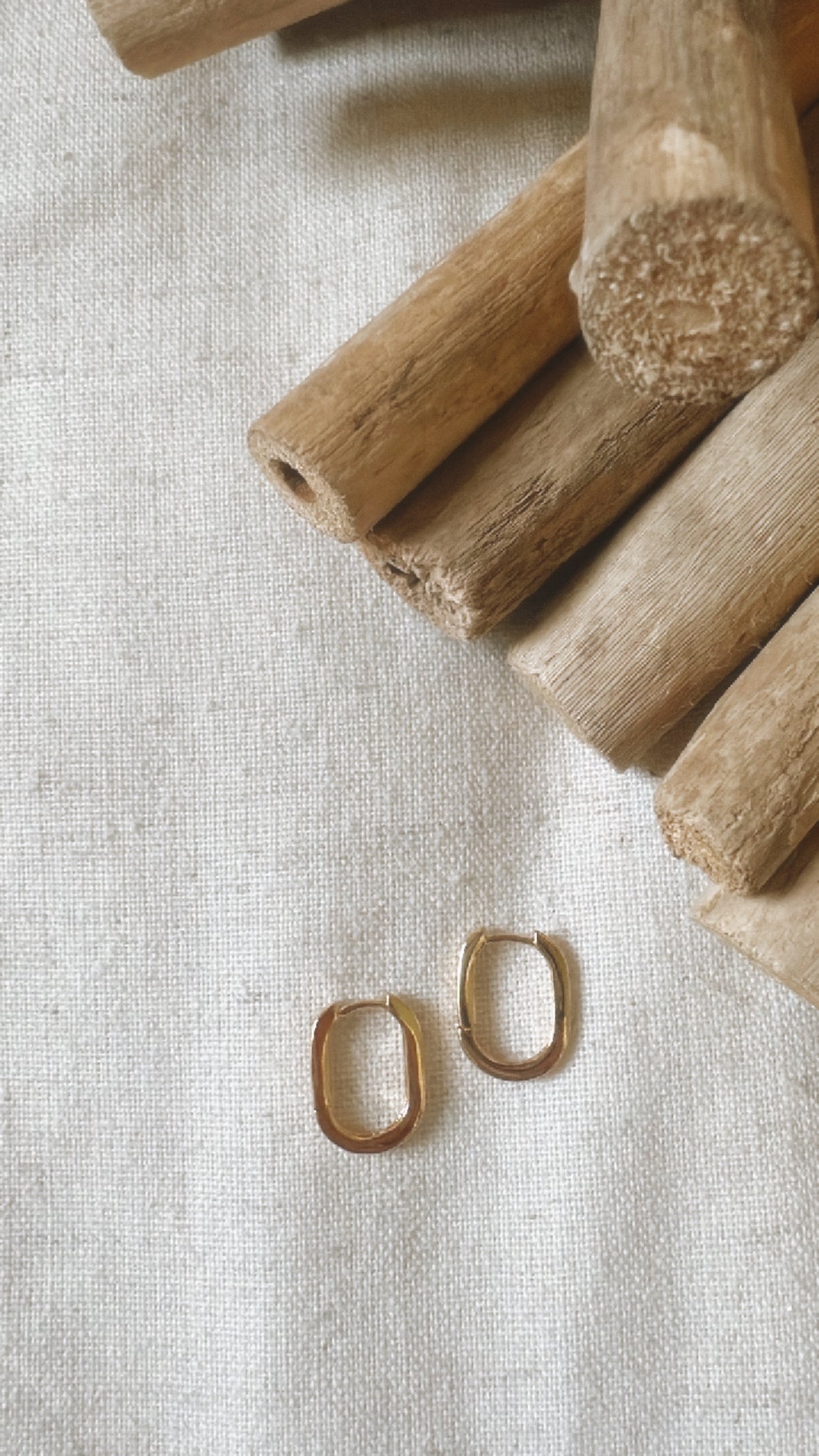 One More Dance Oval Huggie Hoop Earrings