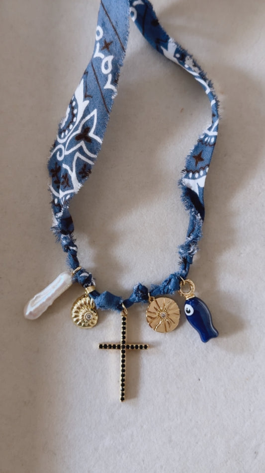 Bandana Charm Necklace
