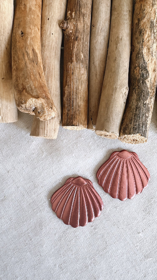The Rose Collection - Shells - Clay Earrings