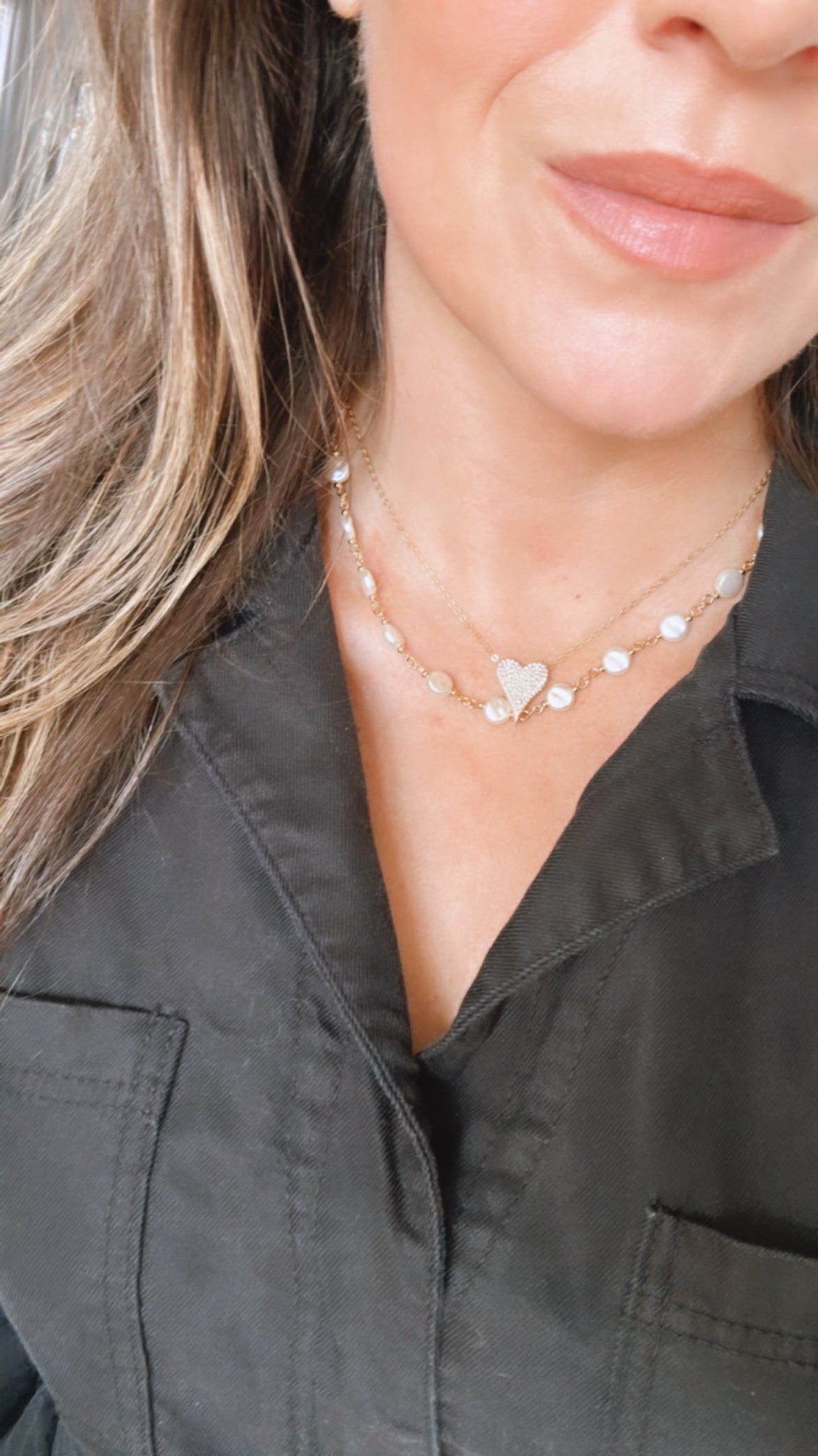 The Golden Hour Collection - Flat Pearl Beaded - Necklace