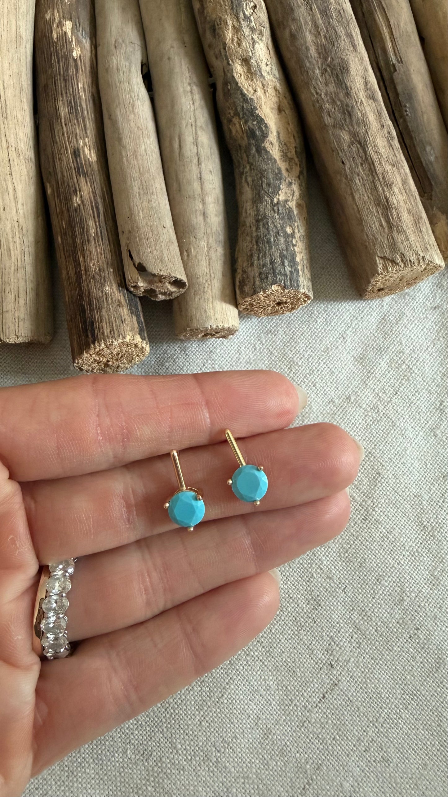 Drop Stud - Turquoise Earrings