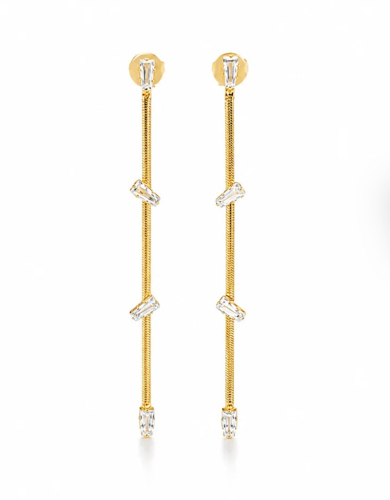 Herringbone Drop Earrings