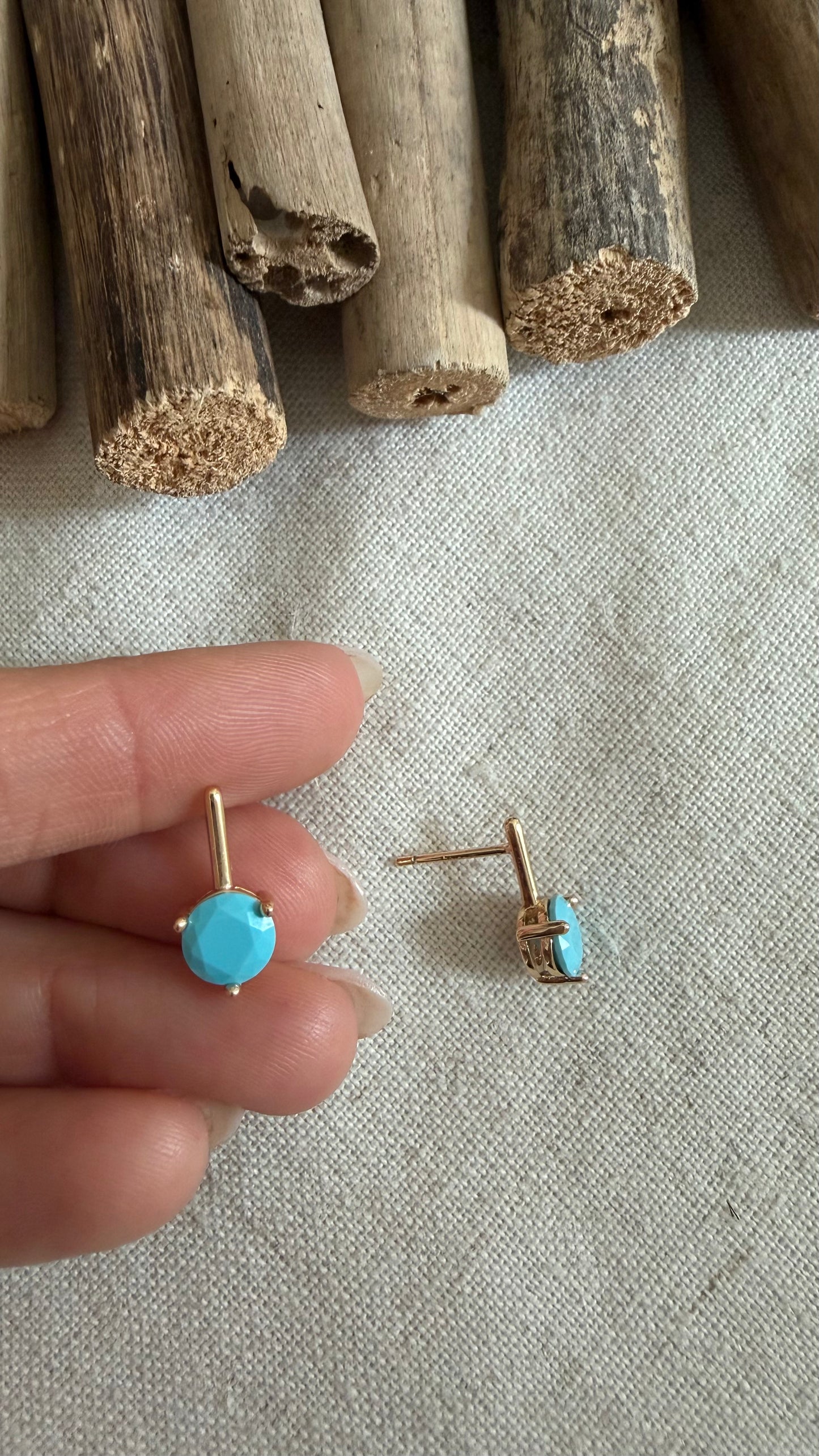 Drop Stud - Turquoise Earrings