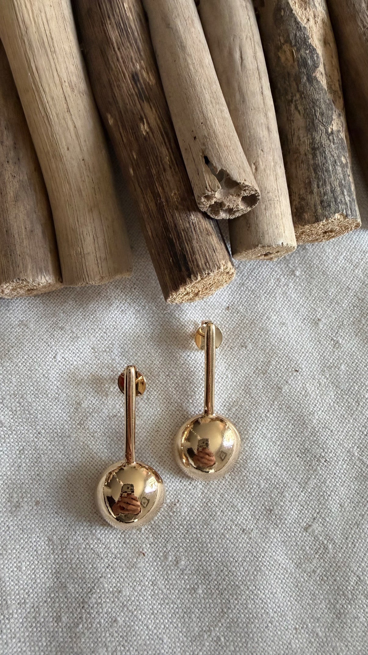 Dome Drop Earrings