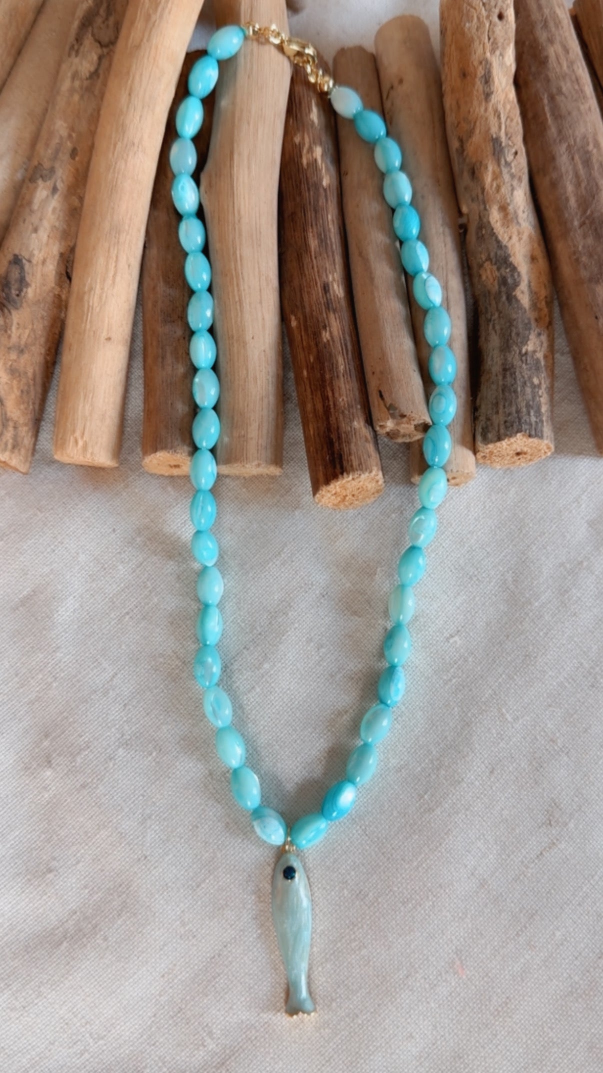 Go Fish Blue Necklace