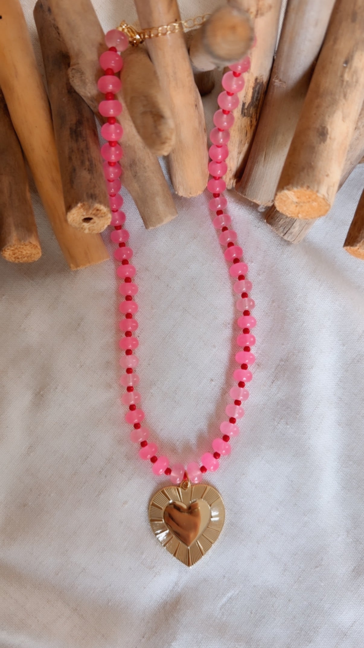 Pink Hearts Necklace