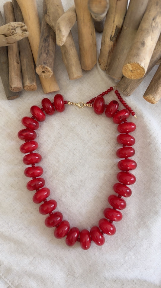 Celine - Cherry Red - Necklace
