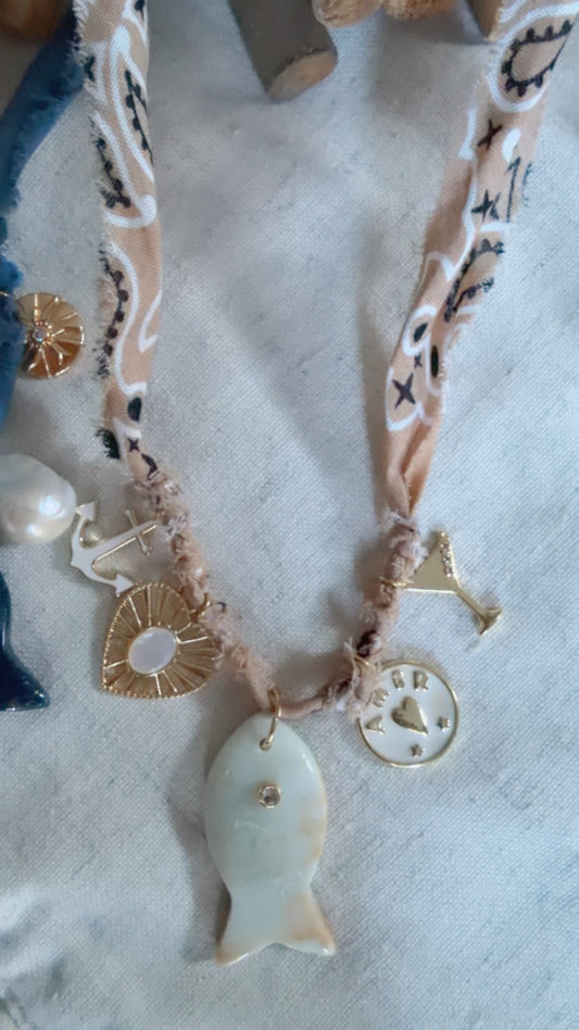 Tan Bandana Necklace