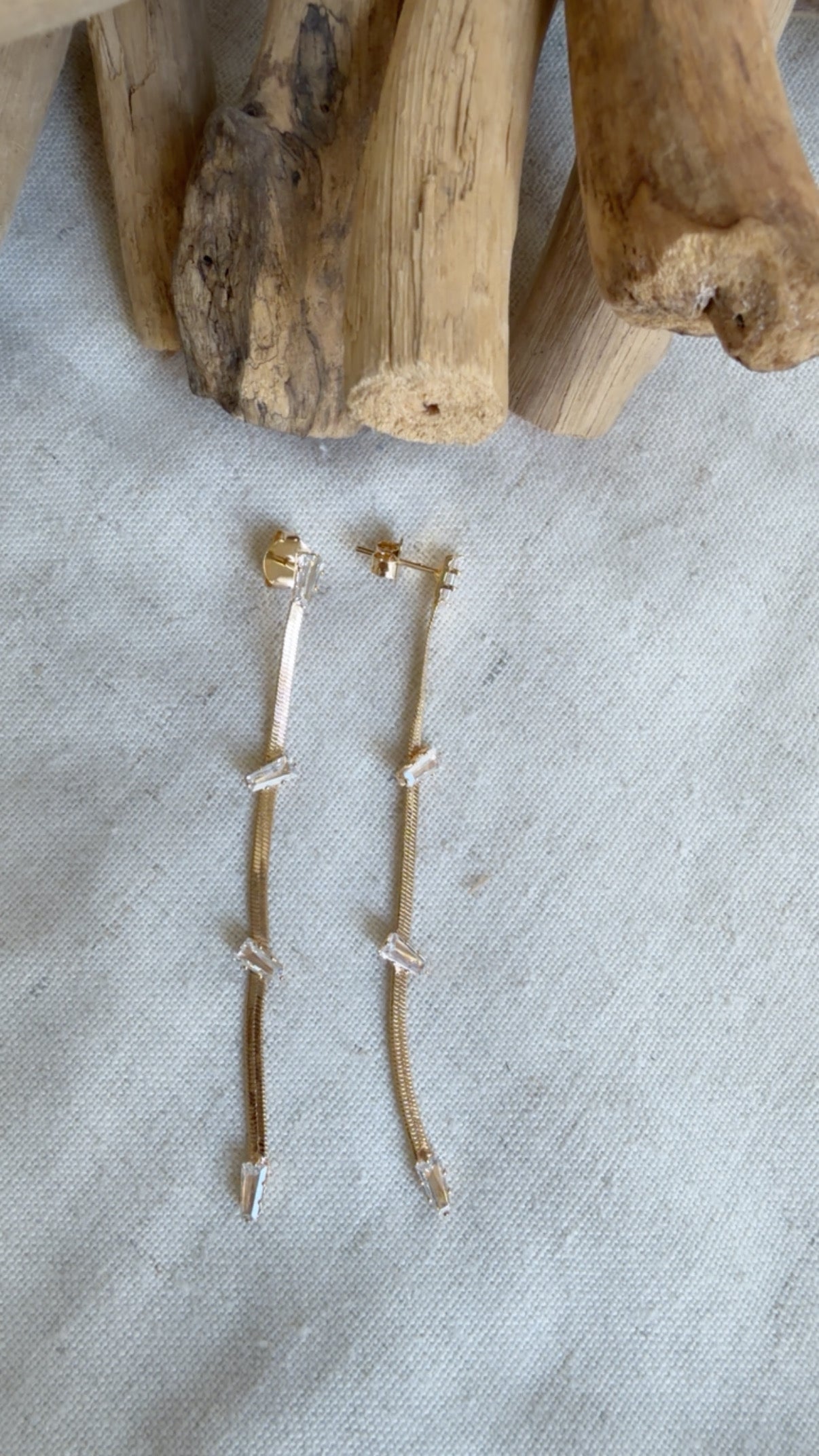 Herringbone Drop Earrings