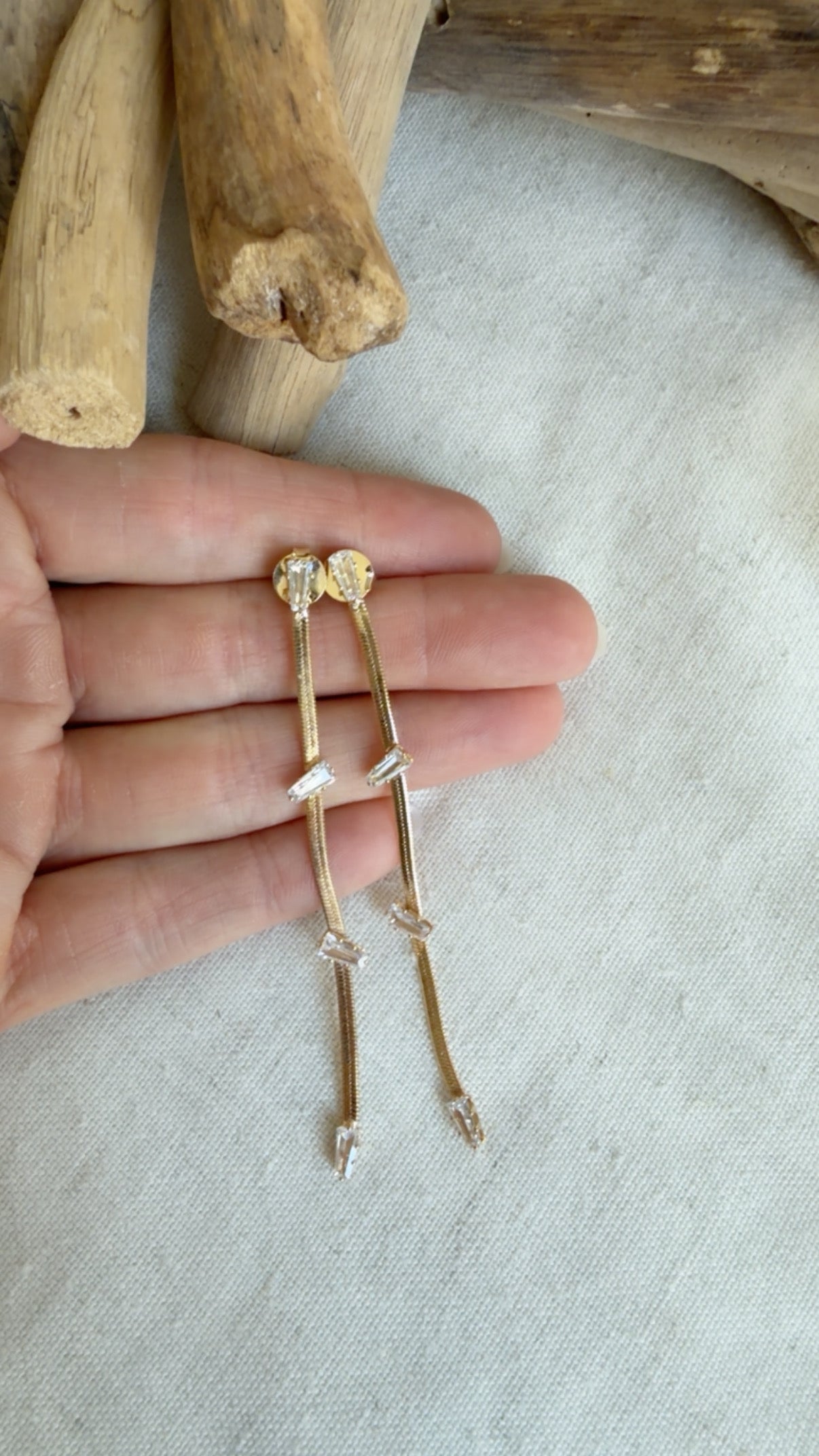 Herringbone Drop Earrings