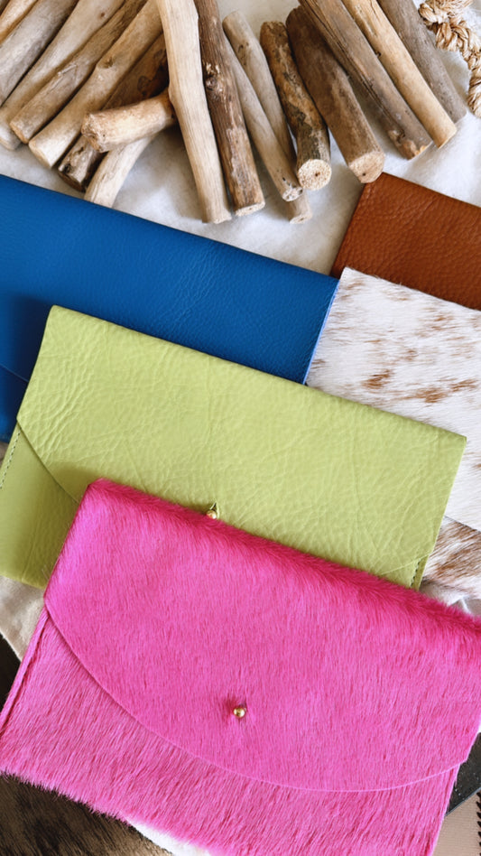 Cowhide & Leather Clutches