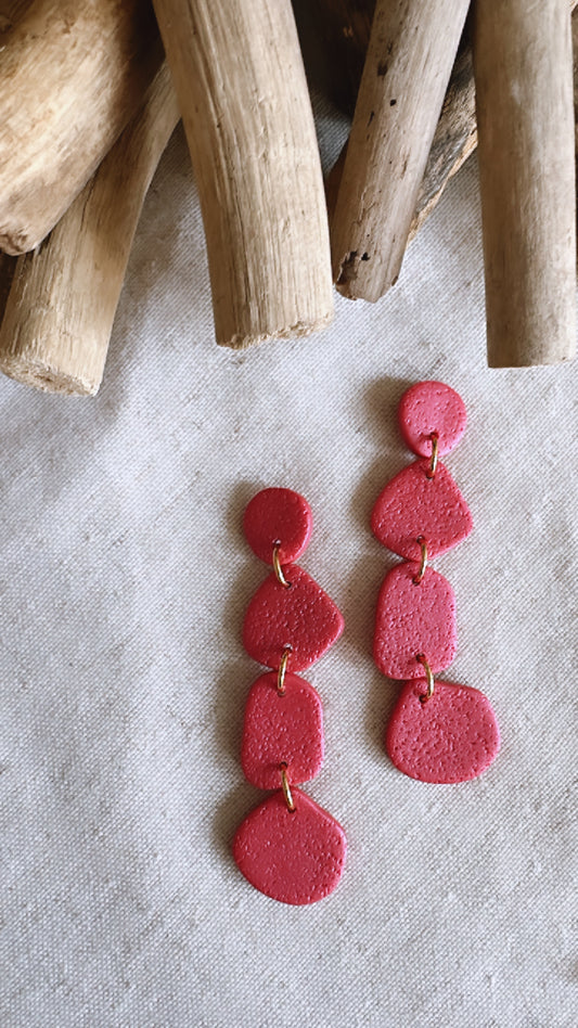 All things Pink Collection - Charlie (medium) - Clay Earrings