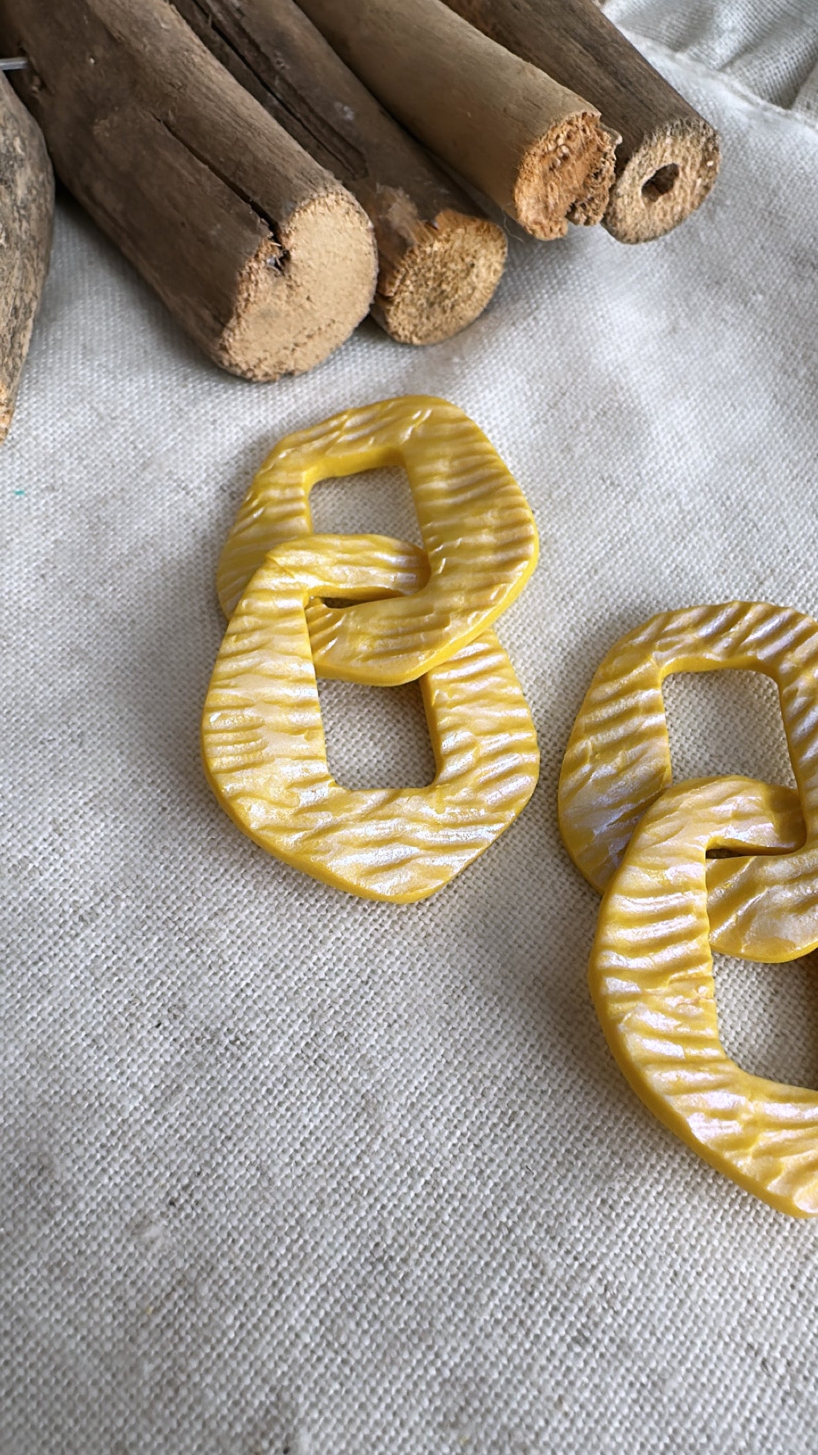 The Sunshine Collection - Links - Clay Earrings