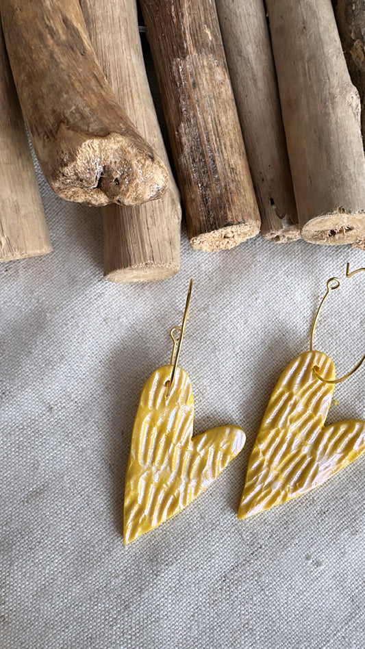 The Sunshine Collection - Heart - Clay Earrings