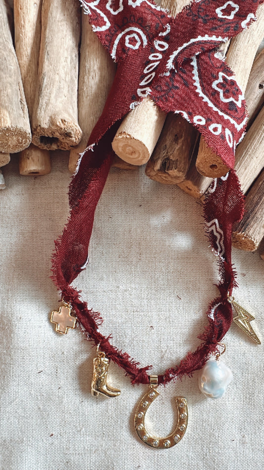 Bandana Charm Necklace