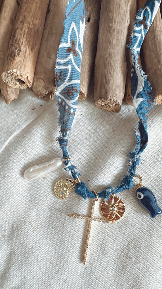 Bandana Charm Necklace