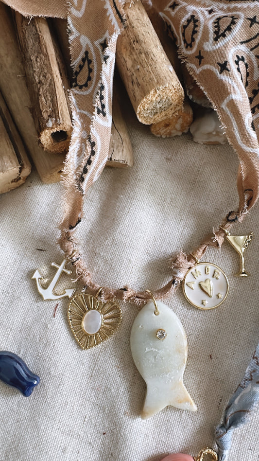 Bandana Charm Necklace