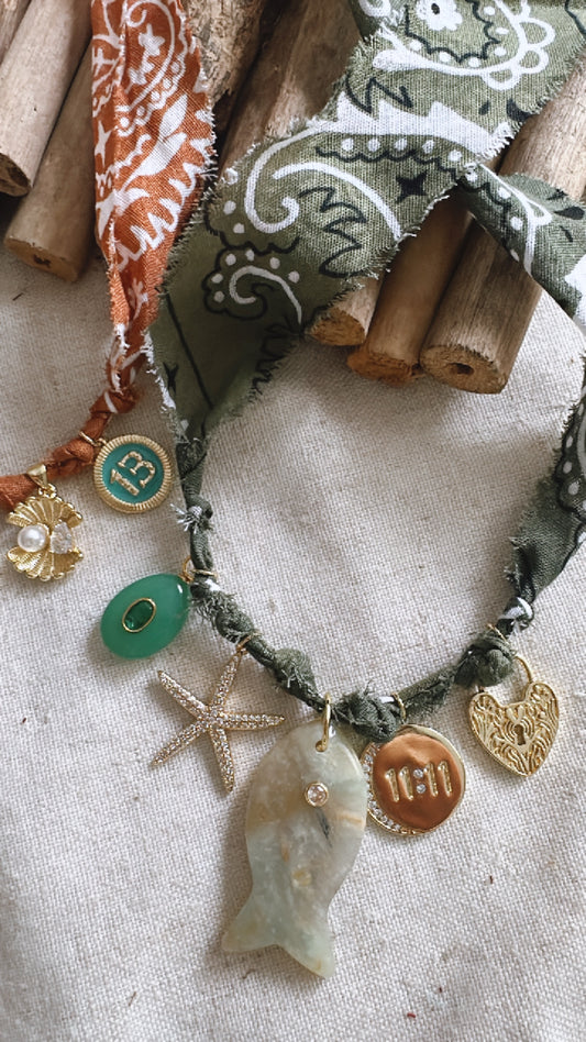 Bandana Charm Necklace