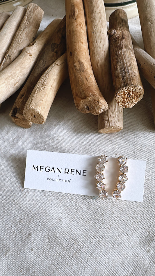 Ear Crawler CZ Earrings