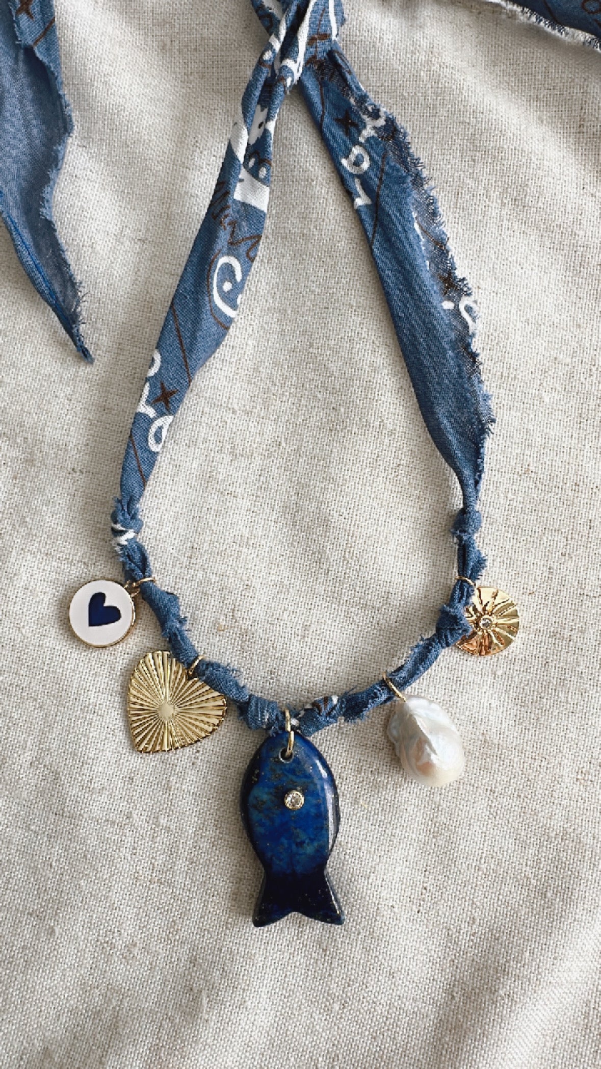 Bandana Charm Necklace