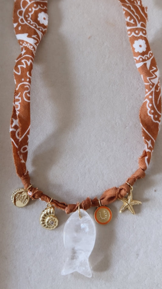 Bandana Charm Necklace