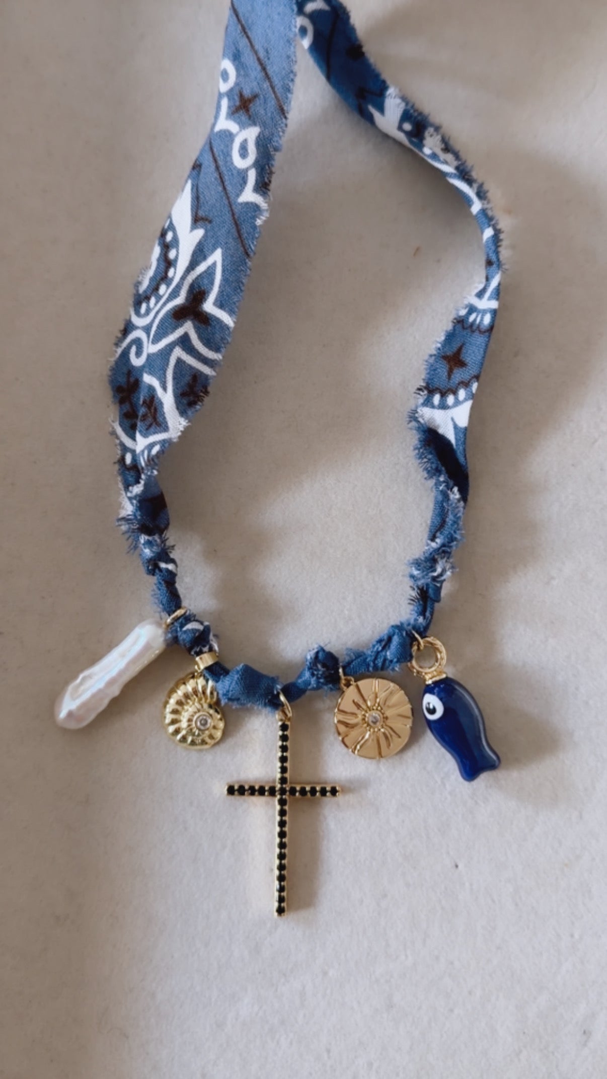 Bandana Charm Necklace