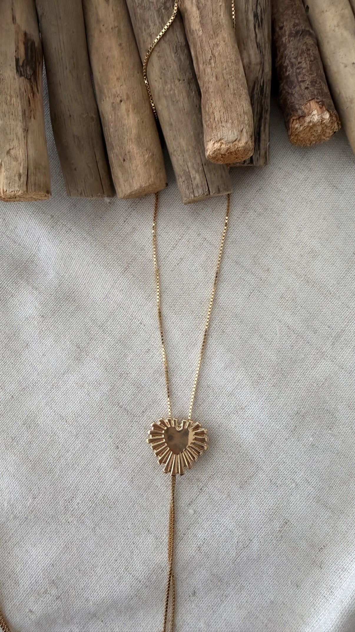 Heart of Gold Bolo Necklace