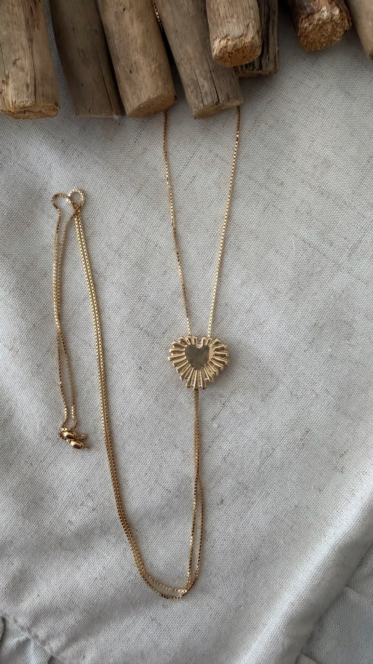 Heart of Gold Bolo Necklace