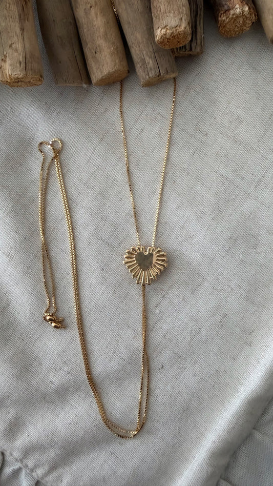 Heart of Gold Bolo Necklace