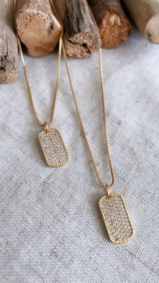 The Golden Hour Collection - Mini Dog Tag - Charm Necklace
