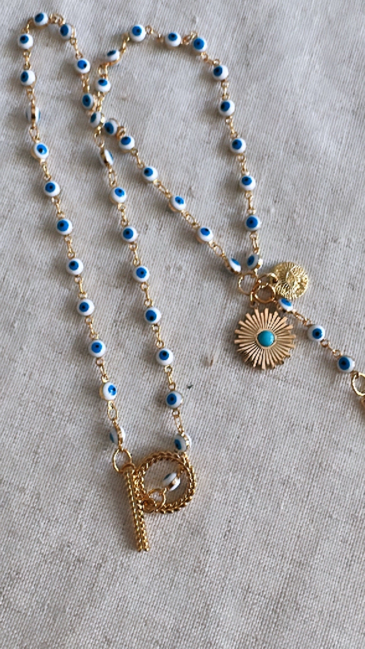 The Evil Eye Lariat Necklace  - Charm Necklace